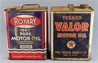 Texaco & Rotary 2 Gallon Oil Cans