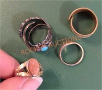 Vintage costume jewelry rings