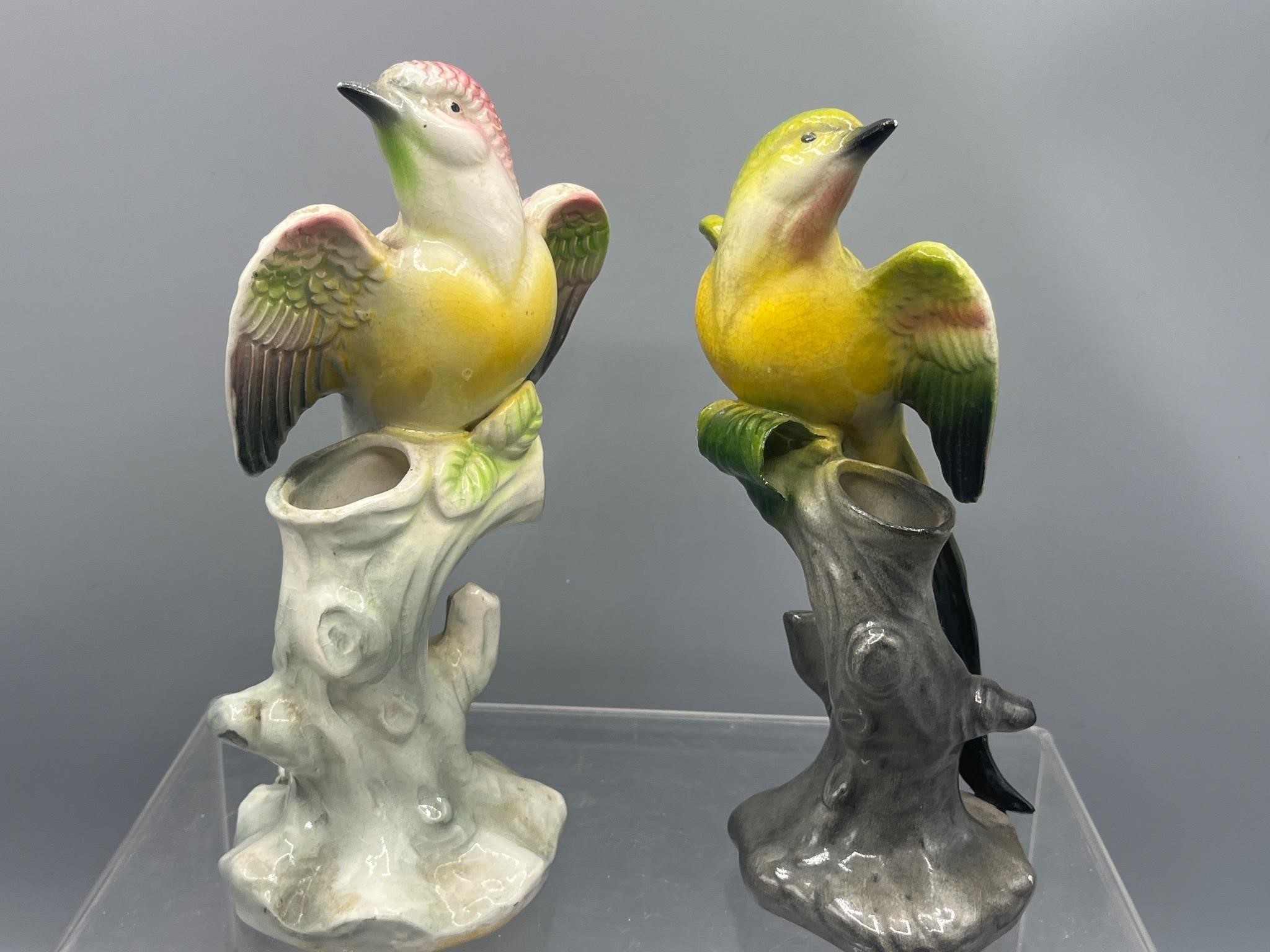 Vintage bird vases