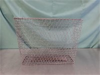 Metal mesh rectangular basket