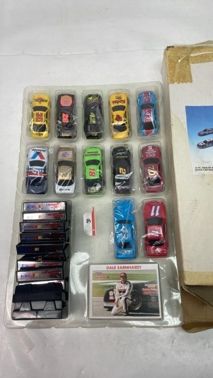 12 pc. NASCAR stock cars with collector crads