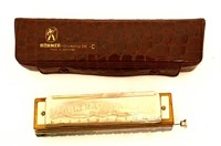 Vintage German Chromonica 280C harmonica in case