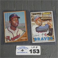 1962 & 1967 Topps Hank Aaron Baseball Cards