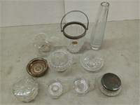 Asst Crystal and glass items