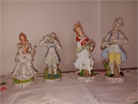 4 porcelain figurines.