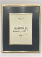 Framed 11x13 White House Letter Of Appreciation