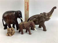 Ebony wood carved elephant, wood carved