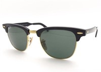 LUENX Black Aluminum Polarized Sunglasses