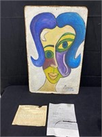 Pablo Picasso Signed Painting on Burlap Attributed