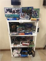 Shelf Of Assorted Puzzles (Shelf Not Included)