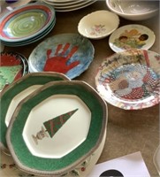 Assorted saucers and plates