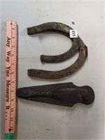 Horseshoes, blacksmith made door handel