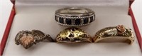 (3) Rings - Black Hills Gold & (1) Sterling Silver