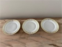 Antique Hand Painted Nippon Dessert Plate Trio