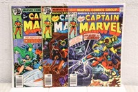 (3) 1970'S MARVEL CAPTAIN MARVEL COMICS