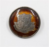 Antique Sterling Tenby Wales UK Crest Pin