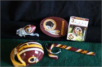 Collection of Washington Red Skins Ornaments