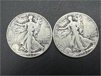1942-P and 1942-D Walking Liberty Silver Half
