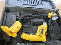 DEWALT IMPACT DRILL AND LIGHT IN CASE