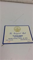 Nixon Inaugural Ball Invitation M16E
