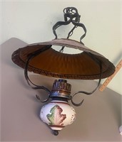 Copper & Ceramic Hanging Light Fixture