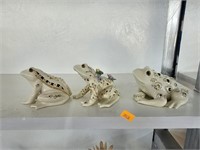3 Lenox frogs