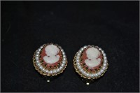 cameo earrings