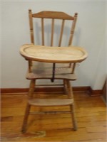 Wood High Chair w/ Wooden Tray