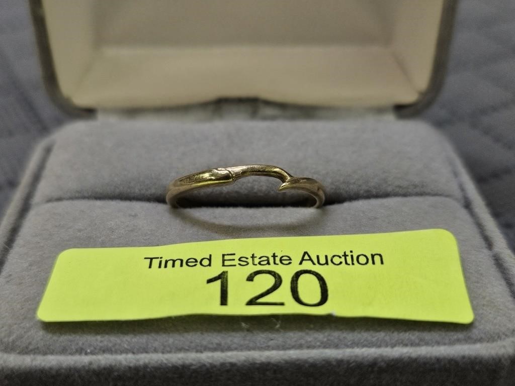 10K YELLOW GOLD RING, SZ-7, 1.4 GRAMS