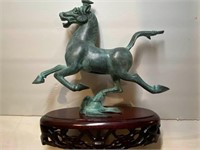 Chinese Bronze Gansu Horse + Box