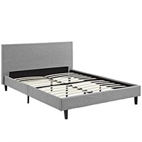 Modway Anya Upholstered Light Gray Platform Bed