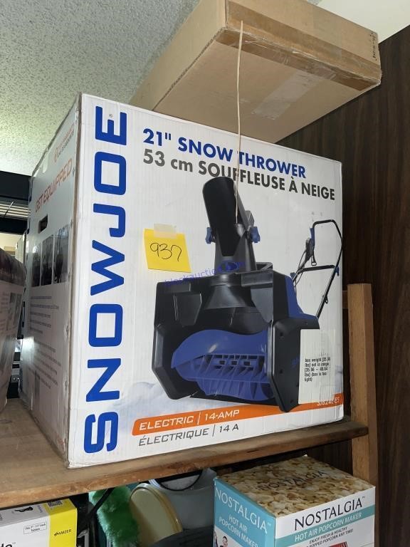 Snow joe 21 inch snow thrower