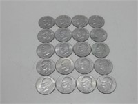 20 Clad Eisenhower Dollars