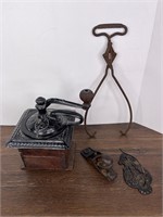 Vintage Coffee Grinder, Ice Tongs and More