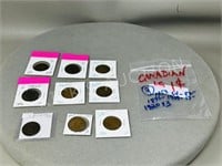 9 Canadian large cents