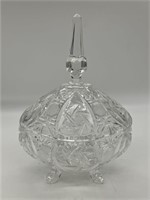 Vintage American Brilliant Crystal Candy Dish