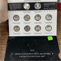 2010 AMERICA THE BEAUTIFUL QUARTERS UNC COIN SET