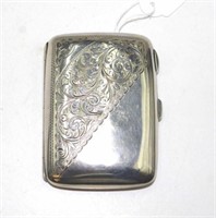 Edward VII sterling silver cigarette case