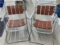 Pair of Folding Chairs *LYR.  NO SHIPPING