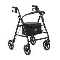 Medline Aluminum Rollator Walker with Seat, Foldin