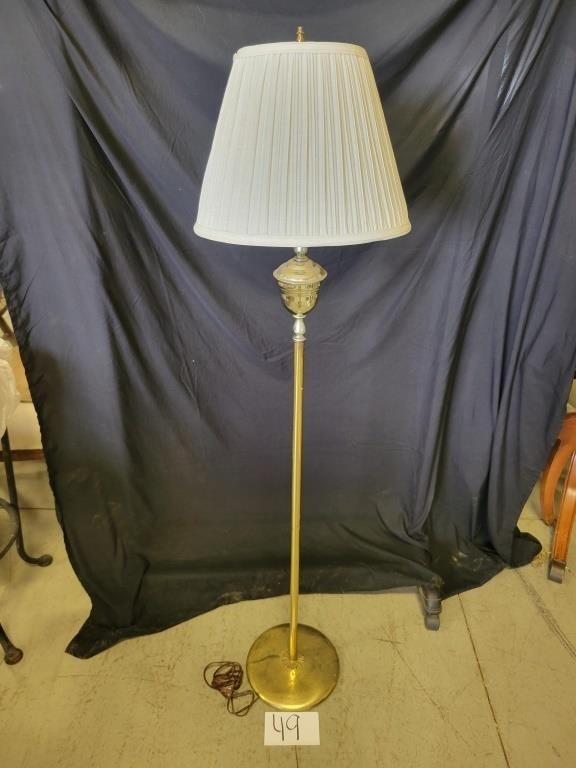 Brass? Toned Floor Lamp 55"