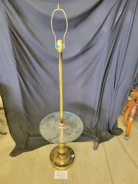 Glass Shelf Floor Lamp 57"