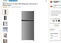 FM4055 4.5 cu. ft. 2-Door Mini Refrigerator