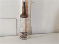 Modern 1 quart Power lube Glass Oil Bottle