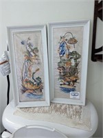 Needlework Frog framed wall art