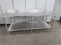 QUEST 7'  S/S 2 TIER WORK COUNTER / TABLE 84"X 30"