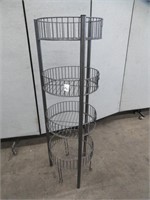 4 TIER METAL ROUND WIRE DRY DISPLAY RACK / STAND