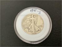 1941-S SILVER WALKING LIBERTY HALF DOLLAR