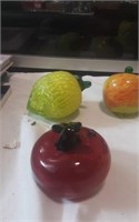 Assorted Glass fruits and vegetables decor