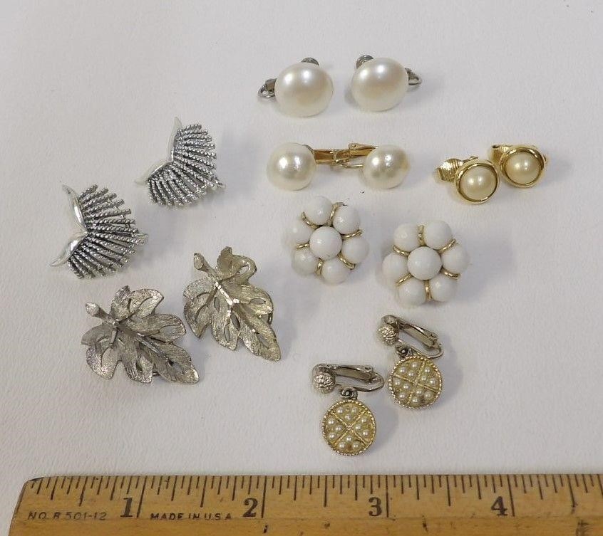 Vintage Clip On Earring Lot - Coro, Coventry, BSK
